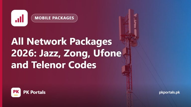 All Network Packages 2026: Jazz, Zong, Ufone and Telenor Codes