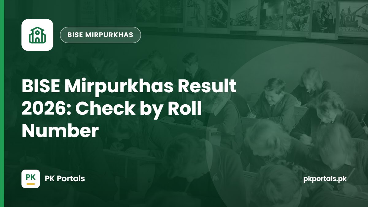 BISE Mirpurkhas Result 2026: Check Online by Roll Number