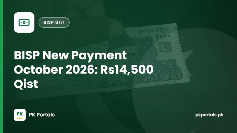 BISP New Payment October 2026: Rs14,500 Qist and 8171 Check by CNIC