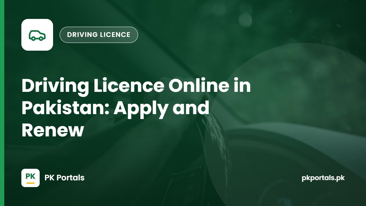 Driving Licence Online in Pakistan: Apply, Renew and Verify