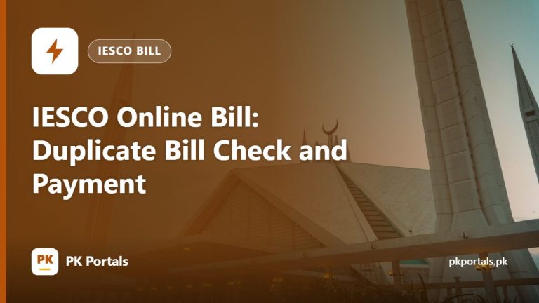 IESCO Online Bill: Duplicate Bill Check and Payment