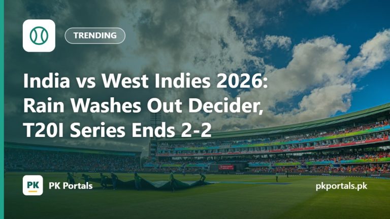 India vs West Indies 2026: Rain Washes Out Decider, T20I Series Ends 2-2
