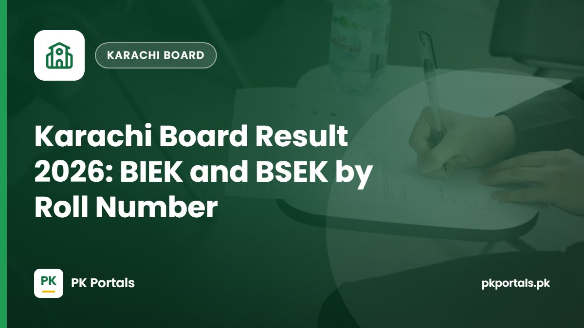Karachi Board Result 2026: BIEK and BSEK Result by Roll Number
