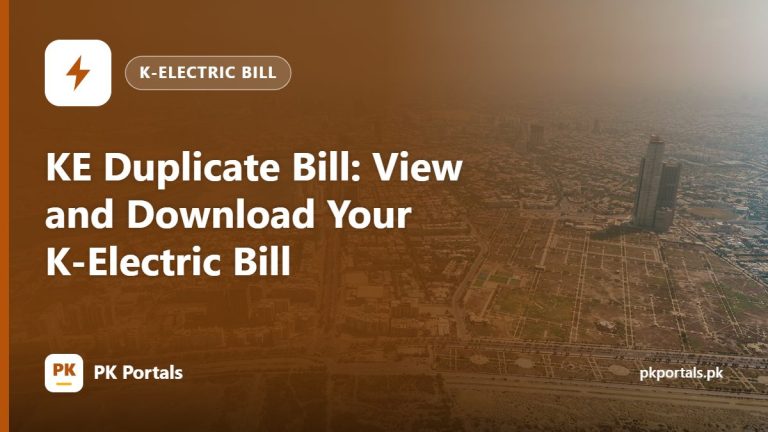 KE Duplicate Bill: View and Download Your K-Electric Bill