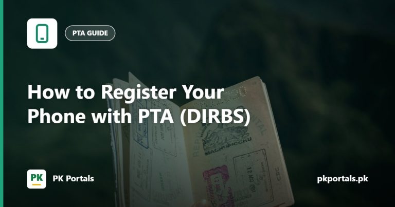 How to register a mobile phone with PTA through DIRBS