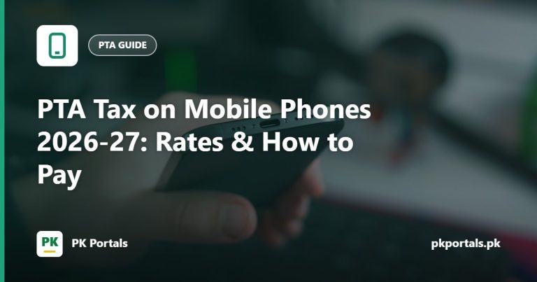 PTA tax on mobile phones in Pakistan 2026-27