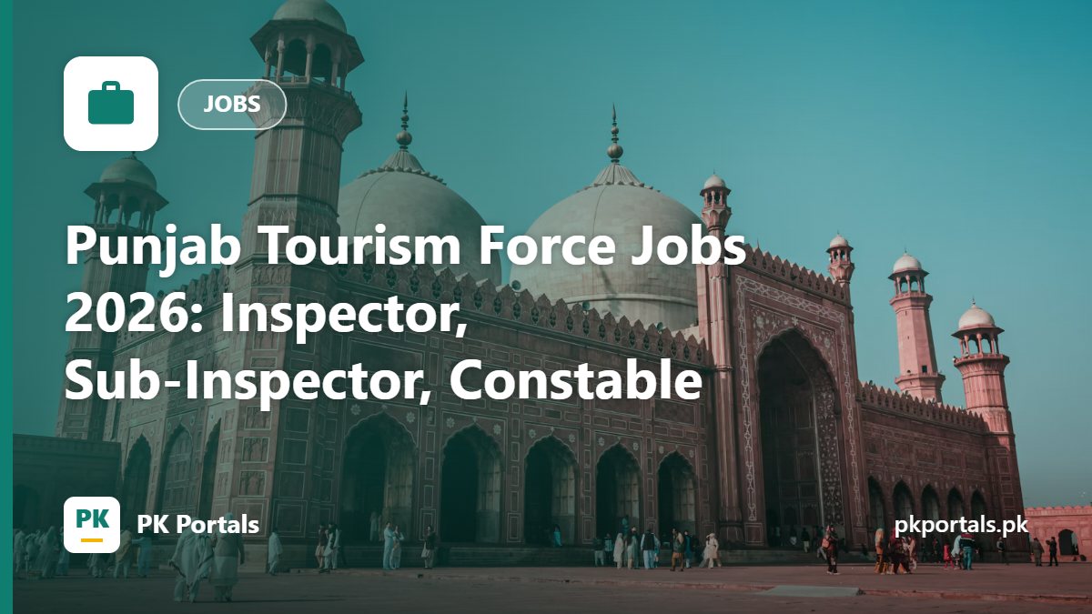 Punjab Tourism Force Jobs 2026: Inspector, Sub-Inspector and Constable