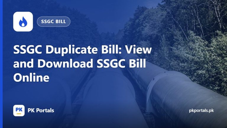 SSGC Duplicate Bill: View and Download SSGC Bill Online