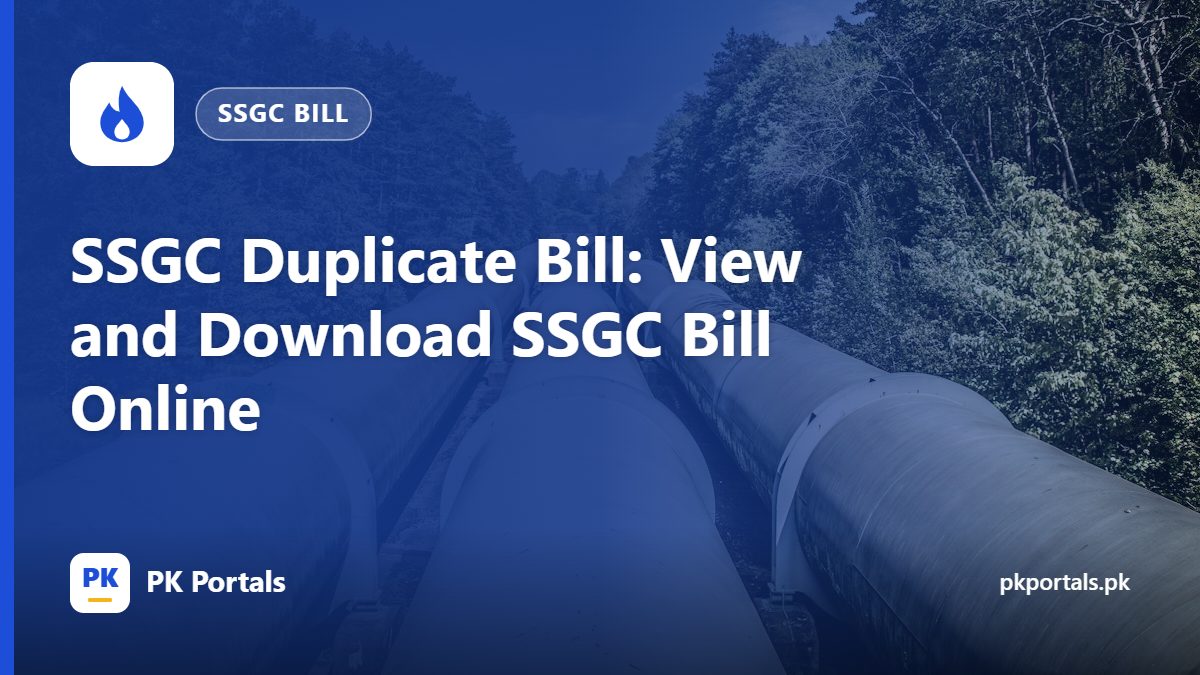 SSGC Duplicate Bill: View and Download SSGC Bill Online