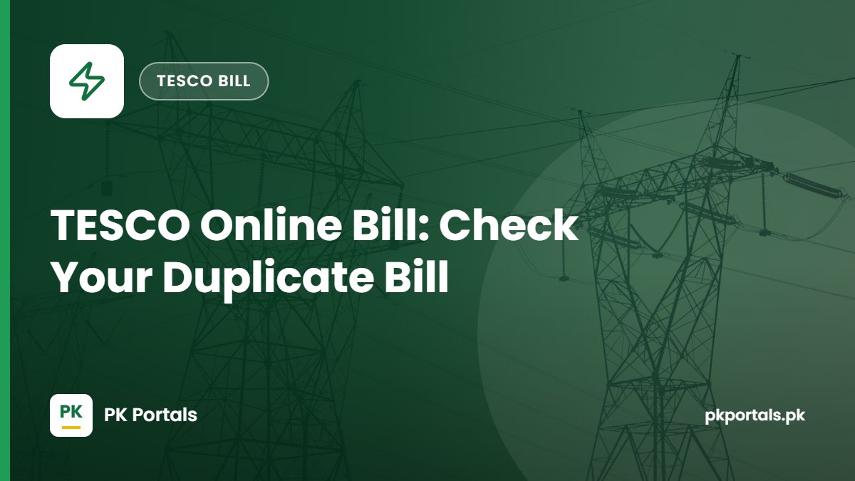 TESCO Online Bill: Check Your Duplicate Electricity Bill